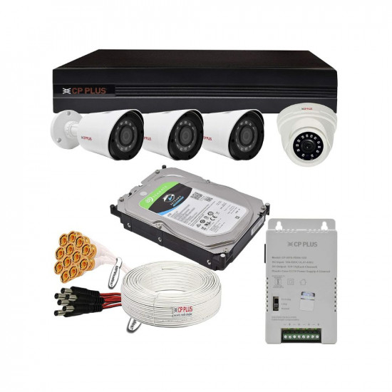 CP PLUS Wired 1080p FHD 24MP Security Camera Kit
