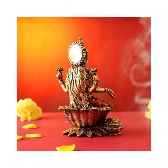 CraftVatika Lakshmi Devi Idol Statue for Home Puja Goddess Laxmi Idols Showpiece for Temple Pooja Room Diwali Decoration Gifts for Family Friends Corporate Client Mother Father