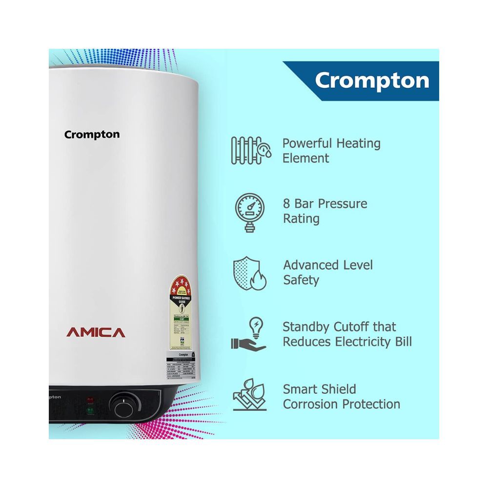 Crompton Amica 15-L 5 Star Rated Storage Water Heater (Geyser)