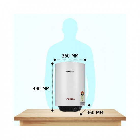 Crompton Amica 15-L 5 Star Rated Storage Water Heater (Geyser) White
