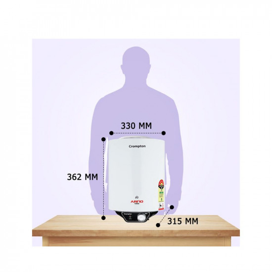 Crompton Arno Neo 10-L 5 Star Rated Storage Water Heater with Advanced 3 Level Safety (White)