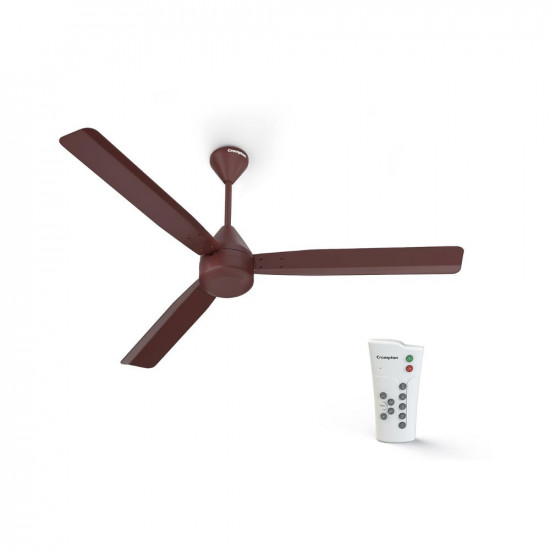 Crompton Energion Cromair 1200mm (48 inch) High Speed 5S 28W Energy Efficient BLDC Ceiling Fan with Remote (Brown)