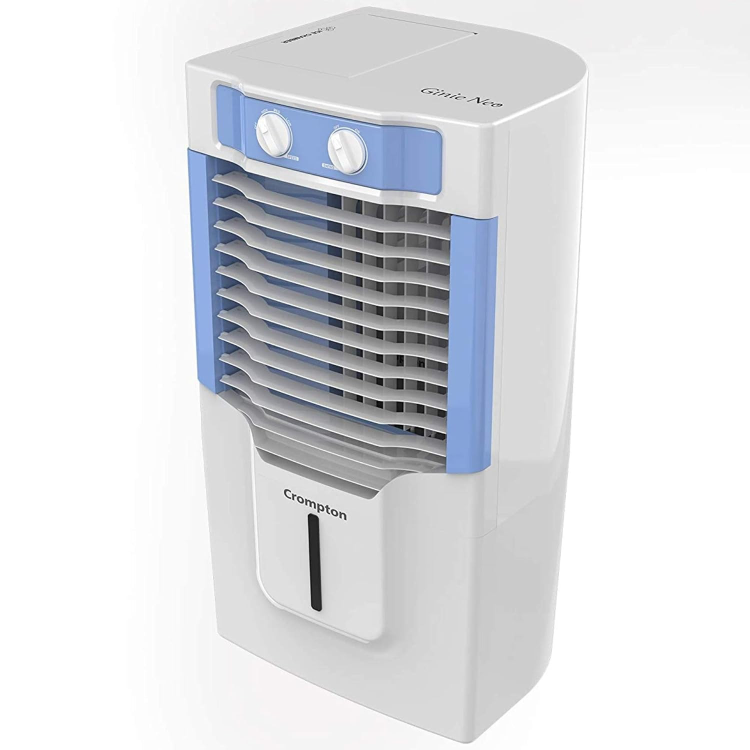 Crompton Ginie Neo Personal Air Cooler - 10L White and Light Blue