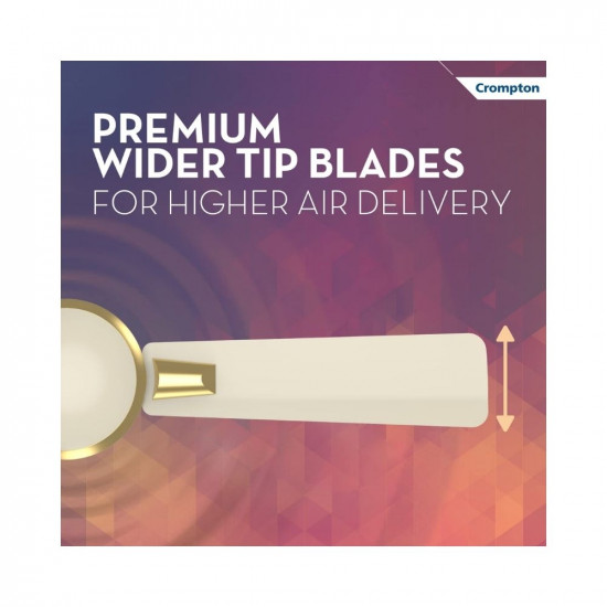 Crompton HIGHSPEED AURA 1200 mm (48 inch) Ceiling Fan (Ivory Deluxe) Star rated energy efficient fans