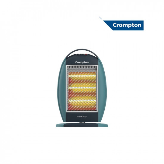 Crompton Insta Cozy 1200 Watt Halogen Room Heater with 3 Heat Settings(Grey Blue)