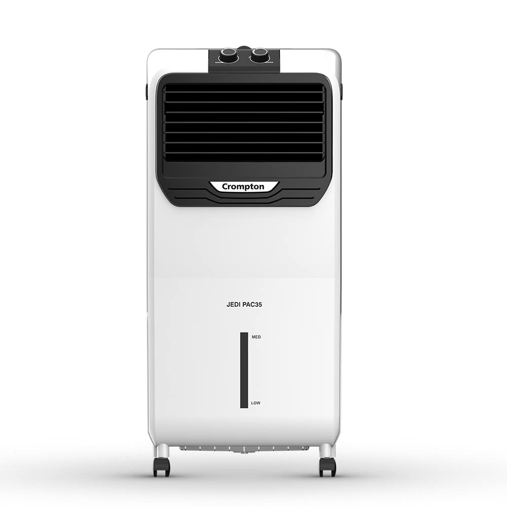 Crompton Jedi PAC 35 Litre Personal Air Cooler for home  Honeycomb pads  4-way Air Deflection  Ice Chamber  Everlast Pump  Inverter Compatible