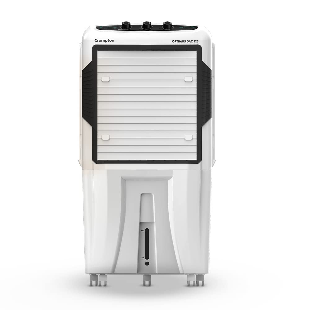 Crompton Optimus 125 Litres Desert Air Cooler for home  Large  Easy Clean Ice Chamber  High Density Honeycomb Pads  Auto-Fill  Drain  Everlast Pump  Humidity Control