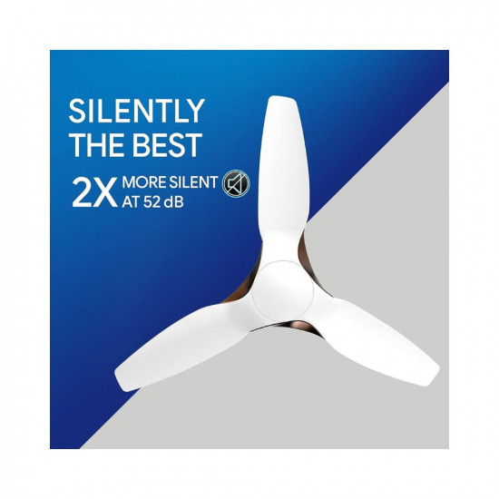 Crompton Silent Pro Enso 1225 mm (48 inch) Remote-controlled Ceiling Fan with Anti-Dust Technology (Mist White)