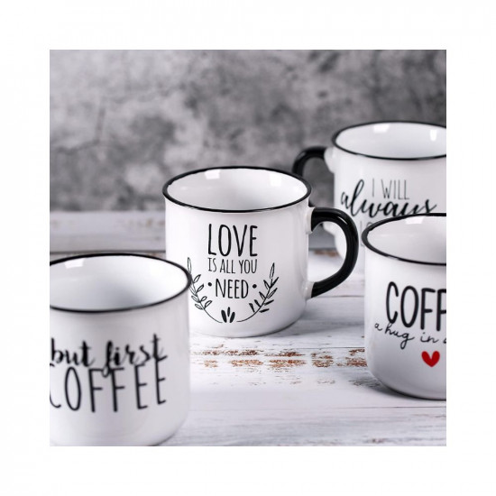 Cutiset 14 Ounce Ceramic Coffee Mugs with Patterns for Coffee, Unique Glazed Microwave Safe and Oven Safe Coffee Mug,for Tea, Coffee and Hot Chocolate