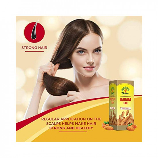 Dabur Badam Tail - 50ml | Sweet Almond Oil | Rich in Vitamin-E