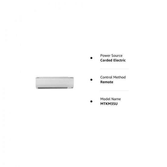 Daikin 1 Ton 5 Star Inverter Split AC Copper PM 25 Filter 2022 Model MTKM35U White