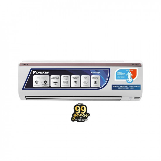 Daikin 18 Ton 3 Star Hot  Cold Inverter Split AC Copper PM 25 Filter FTHT60UV White