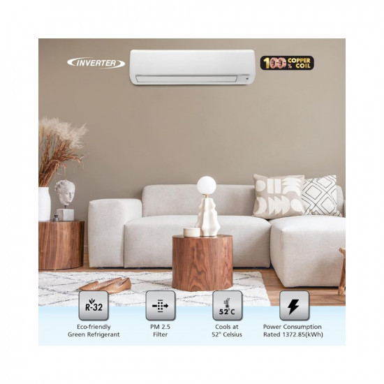 Daikin 202 Ton 3 Star Inverter Split AC Copper PM 25 Filter 2022 Model Model FTKL71UV16 White