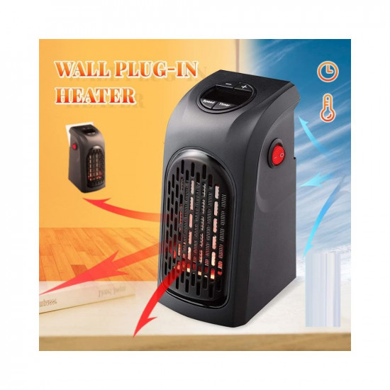DAYBETTER® Electric Handy Room Heater with Button Controls 400 Watt Fan Room Heater (Black) TAR-E1-01