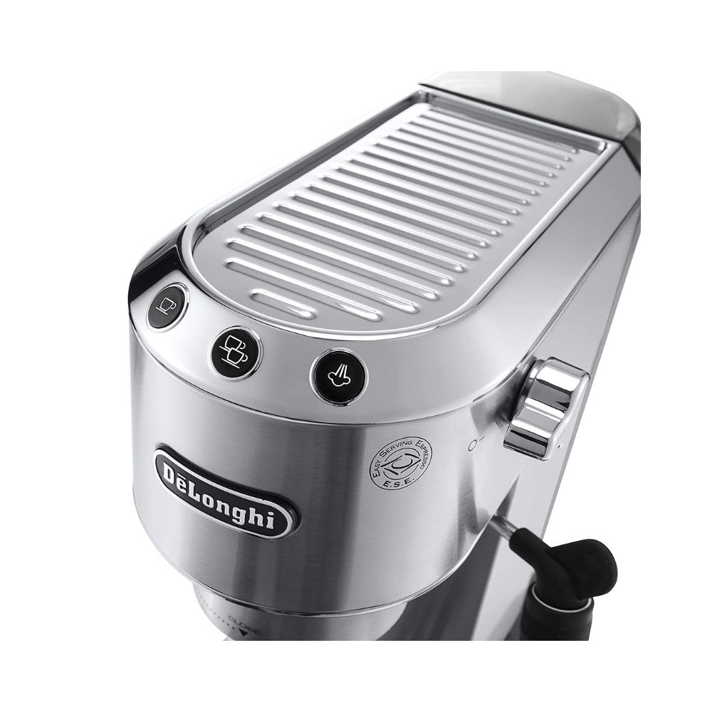 Delonghi 1300 W Semi-Automatic Expresso and Cappuccino Coffee Maker Metallic (EC685M)