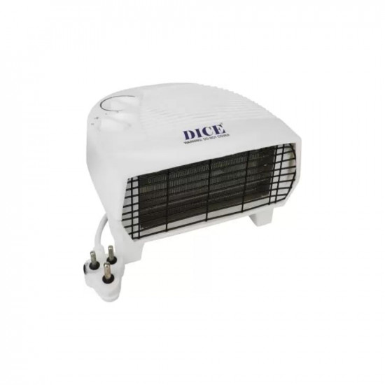 DICE 2000/1000 Watts Fan Room Heater with Adjustable Thermostat Heat Convector Room Heater Fan Heater with Overheat Protection For Home, Office, Bedroom, Living Room (White)