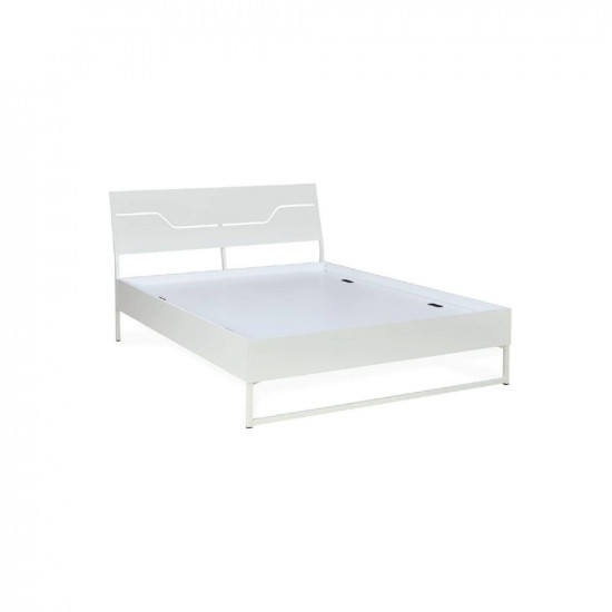 Doctor Dreams by Nilkamal Hybrid Wood and Metal Structure Grande Queen Size Bed, Lightweight and Portable (78 X 60, White)