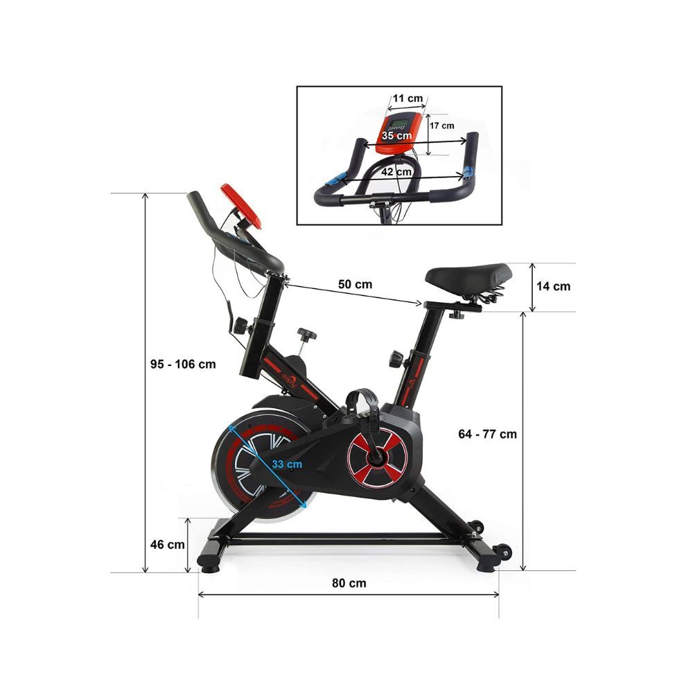 Dolphy Indoor Cycling Bike, Silent Belt Drive Exercise Bike Stationary Bicycle