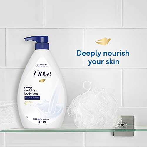 Dove Deeply Nourishing Body Wash|| With Moisturisers For Softer|| Smoother Skin|| For All Skin Type|| 800 ml