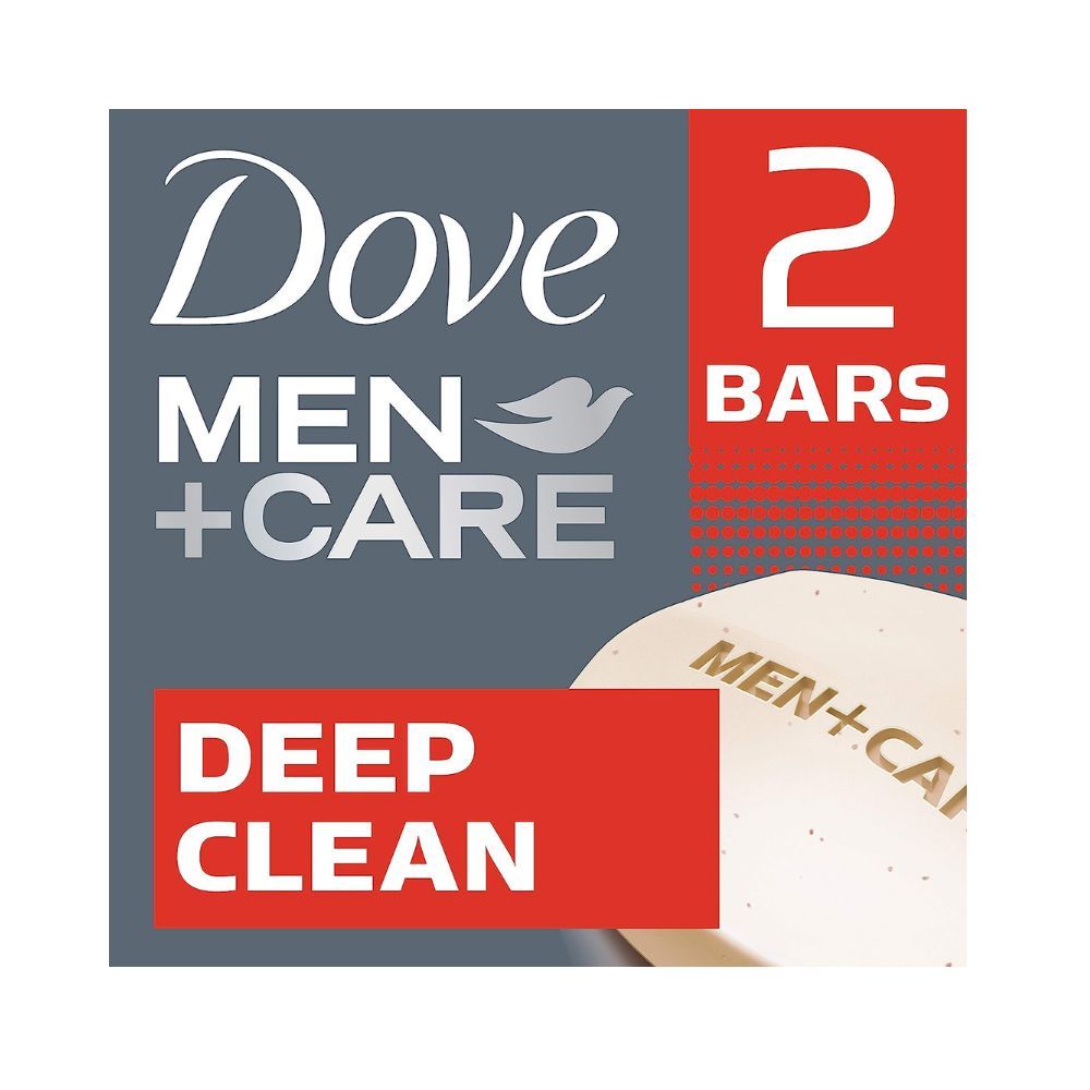 Dove Men+Care Body And Face Bar, Deep Clean 4 Oz, 2 Bar