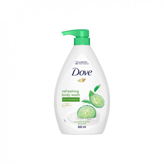 Dove Refreshing Body Wash, with Cucumber & Green Tea Scent, for Soft, 24hr Moisturised Skin, 800ml