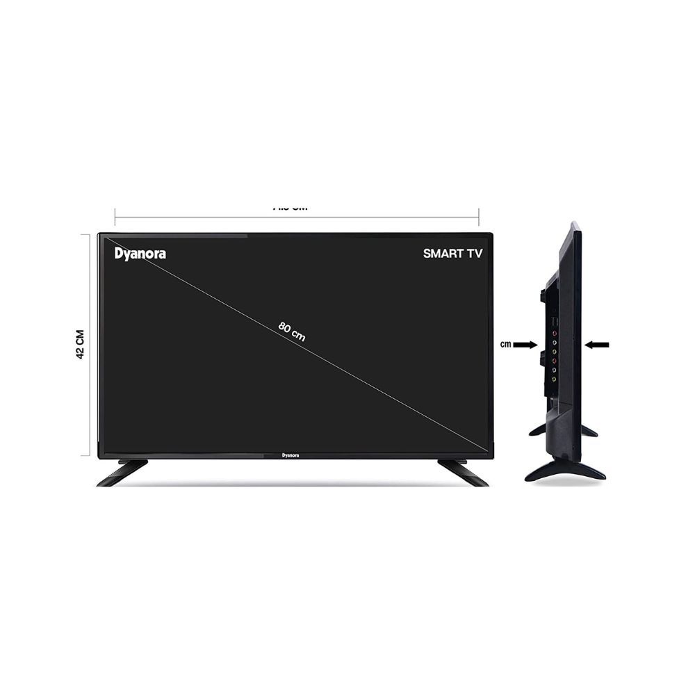 Dyanora 80 cm (32 inches) HD Ready LED TV with Noise Reduction, Cinema Zoom, Powerful Audio Box Speakers (Black) (DY-LD32H0N)