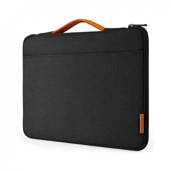 Dynotrek Vostro Laptop Sleeve 15.6 inch Case Cover Pouch Briefcase Hand Bag for Men Women with Handle Dust-Proof Waterproof -Charcoal Black
