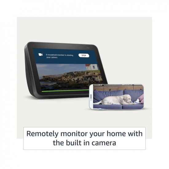 Echo Show 8 2nd Gen 2021 release- Smart speaker with 8 HD screen stereo sound  hands-free entertainment with Alexa Black