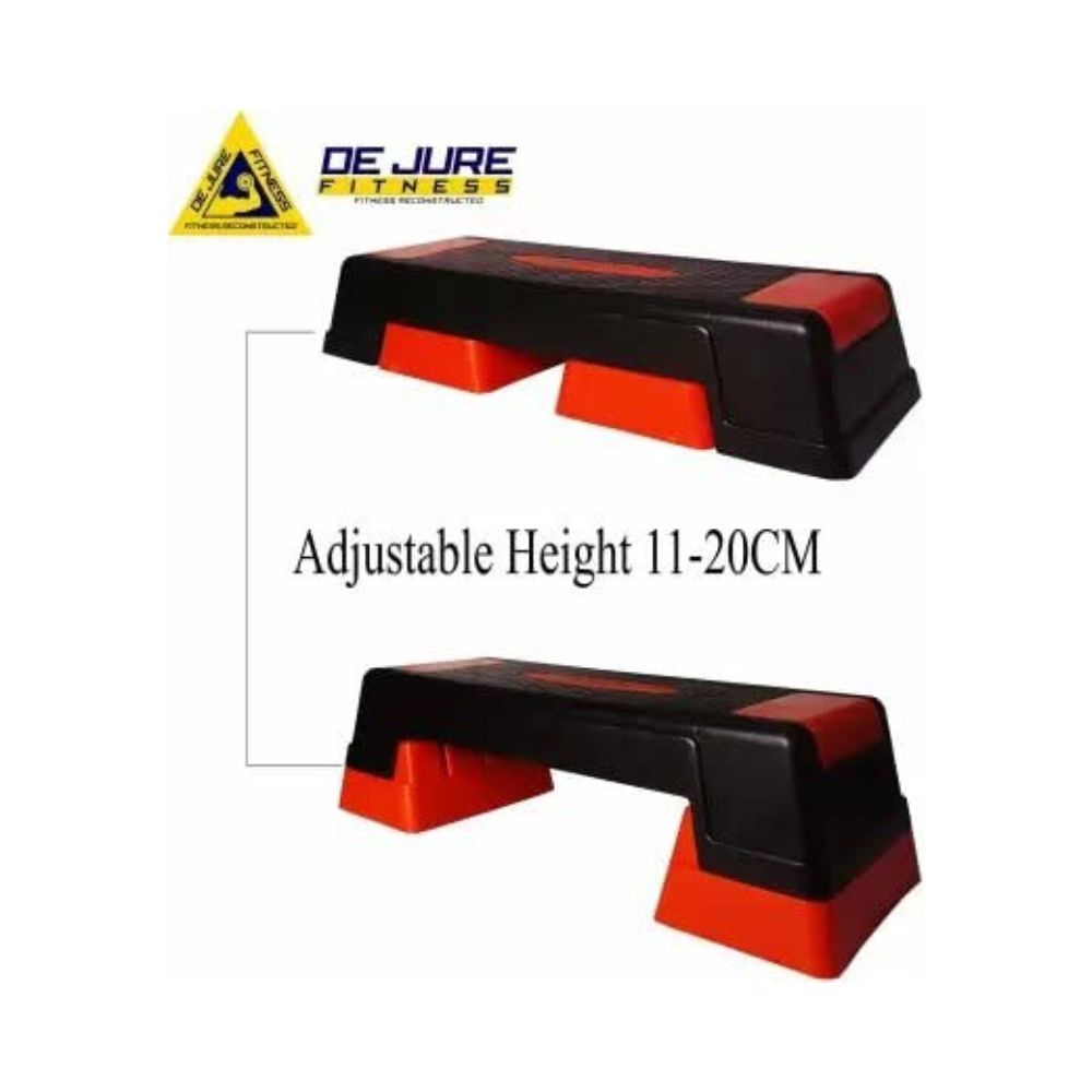 Electrobot Aerobic Step Platform, Screw Free Design, Workout Deck with Adjustable Riser Height (Red & Black)