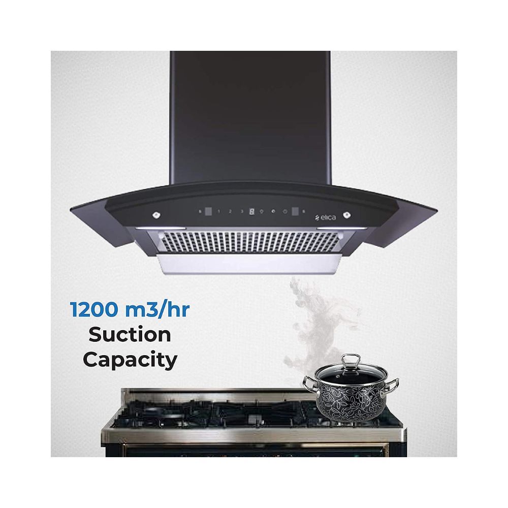 Elica 60 cm 1200 m3hr Filterless Auto Clean Chimney with 15 Years Warranty