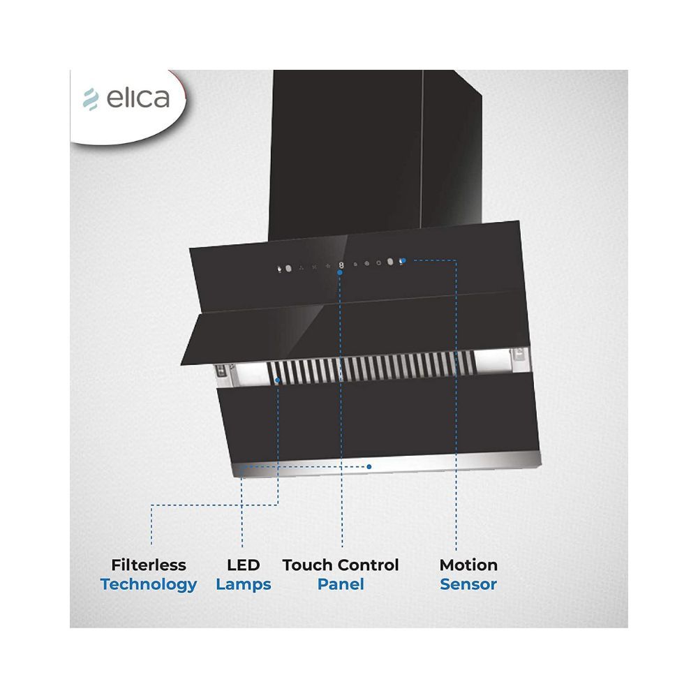 Elica 60 cm 1200 m3hr Filterless Auto Clean Chimney with 15 Years Warranty