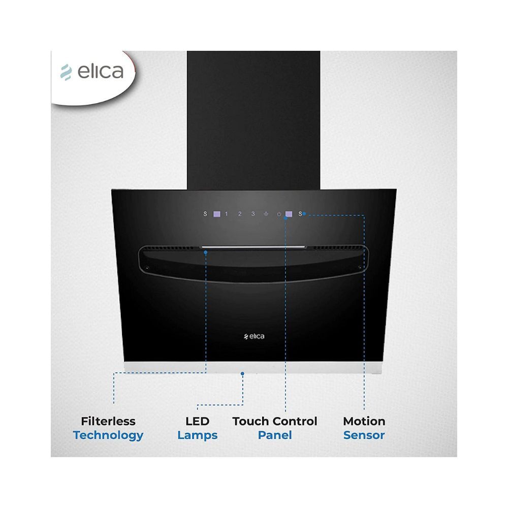 Elica 60 cm 1200 m3hr Filterless Chimney with 15 Years Warranty