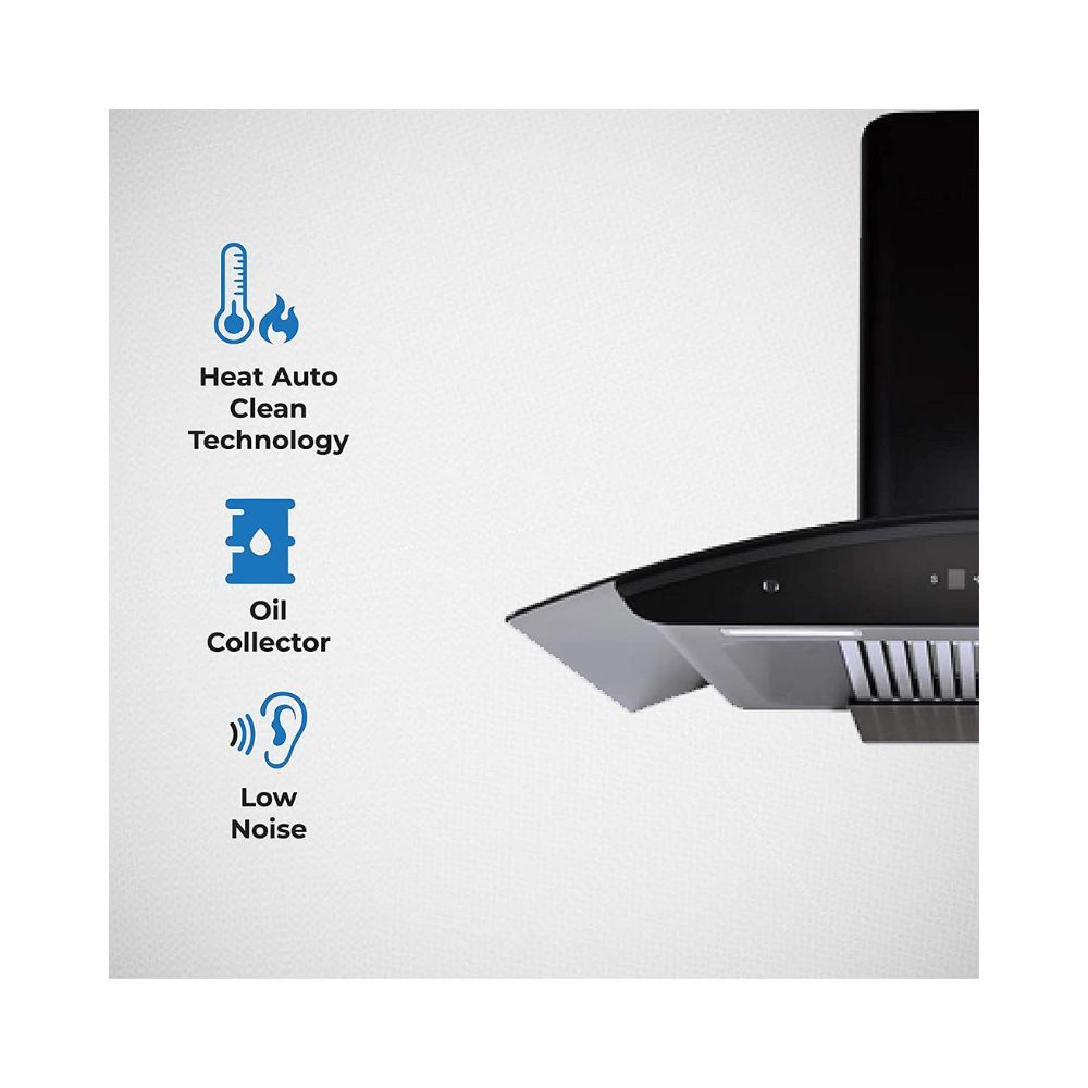 Elica 90 cm 1425 m3hr Auto Clean Chimney WD TBF HAC 90 MS NERO