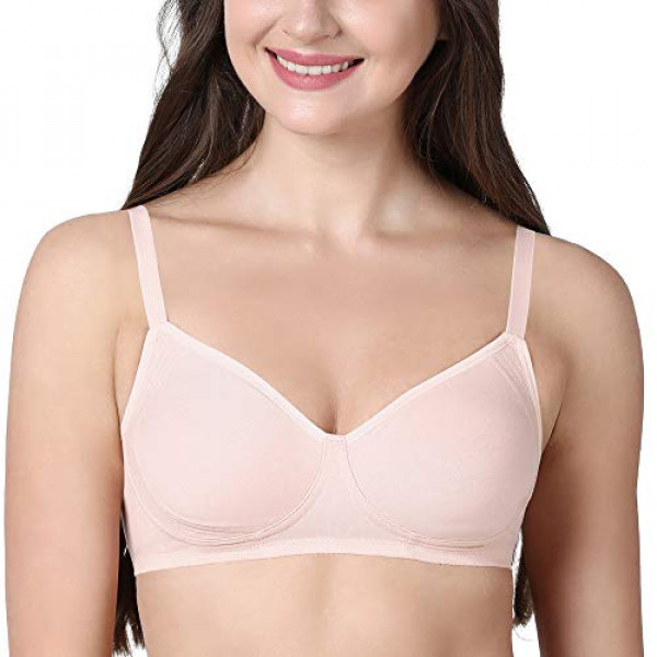 Enamor A042 Side Support Shaper Supima Cotton Everyday Bra - Non-Padded,  Wirefree & High Coverage Black