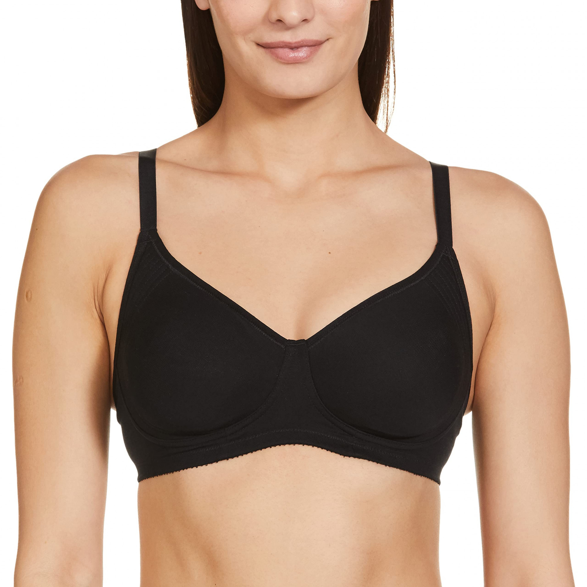 Enamor AB75 M-Frame Jiggle Control Full Support Fab-Cool Stretch Cotton Bra  for Women- Full Coverage, Non Padded and Wirefree(AB75_Tomato  Melange_36D),Size -36