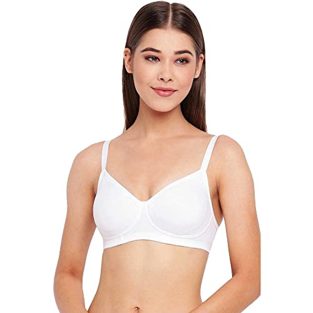 Enamor AB75 M-Frame Jiggle Control Full Support Supima Cotton Bra -  Non-Padded, Wirefree & Full Coverage Purple,Size -36D