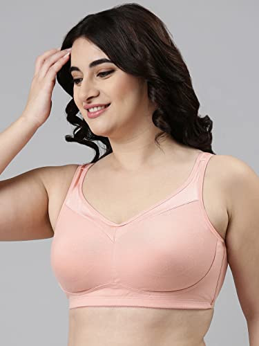 Enamor Women's Non Padded Non Wired Full Coverage Every Day Bra (Beige,  38C),Size -38C