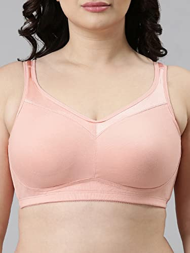 Enamor Women's Non Padded Non Wired Full Coverage Every Day Bra (Beige,  38C),Size -38C