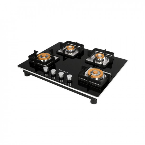 Faber 65 cm Hob 4 Burner Auto Ignition HOB HTG 654 CRS BR CI Black