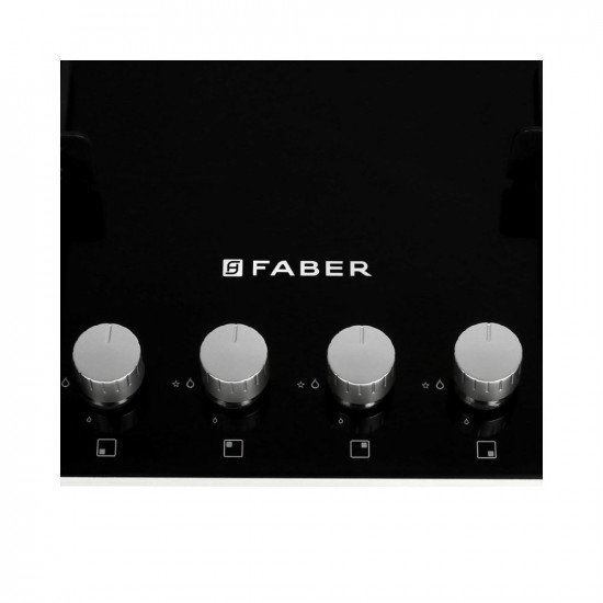 Faber 65 cm Hob 4 Burner Auto Ignition HOB HTG 654 CRS BR CI Black
