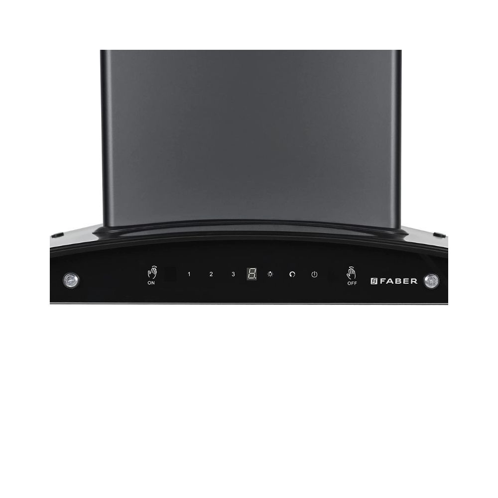 Faber 90 cm 1200 mhr Auto-Clean curved glass Kitchen Chimney Hood Polo HC SC FL BK 90