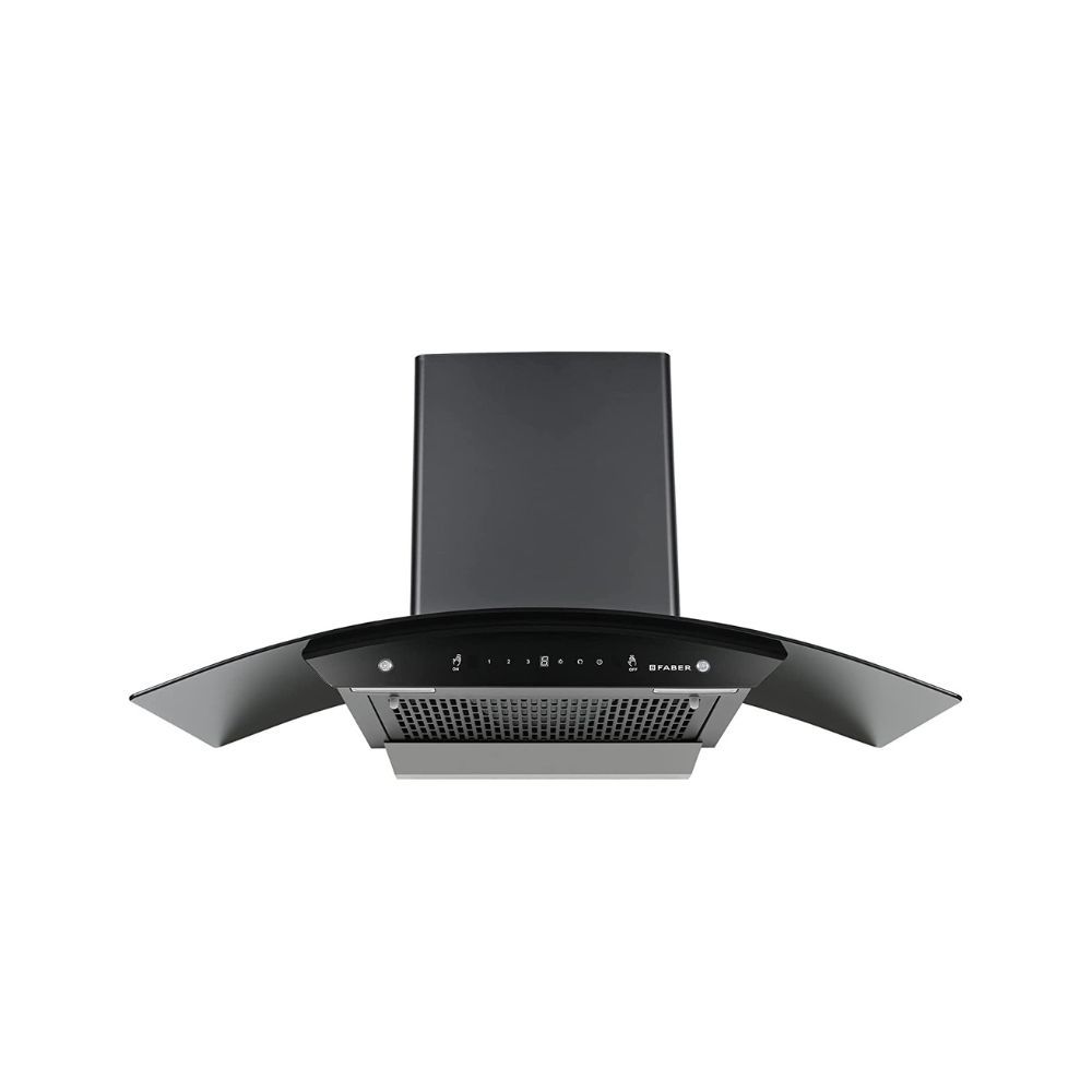 Faber 90 cm 1200 mhr Auto-Clean curved glass Kitchen Chimney Hood Polo HC SC FL BK 90