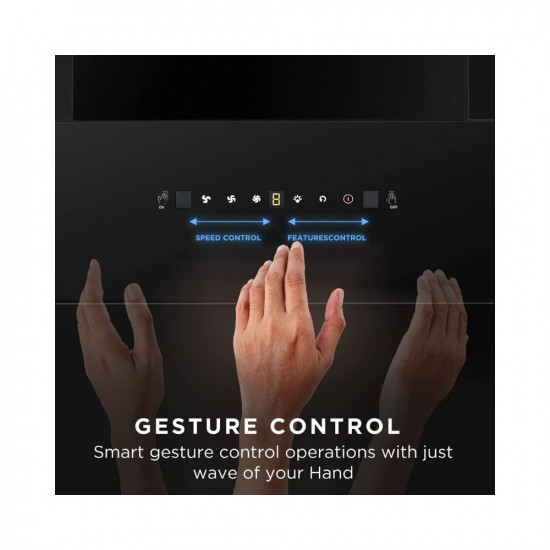 Faber 90 cm 1350 mhr Slant Filterless Auto Clean Chimney12Yr Warranty on Motor 2Yr Comprehensive Italian DesignHOOD BLISS FL SC AC BK 90 Touch  Gesture Control Black