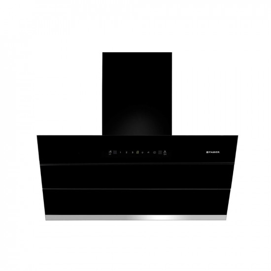 Faber 90 cm 1350 mhr Slant Filterless Auto Clean Chimney12Yr Warranty on Motor 2Yr Comprehensive Italian DesignHOOD BLISS FL SC AC BK 90 Touch  Gesture Control Black
