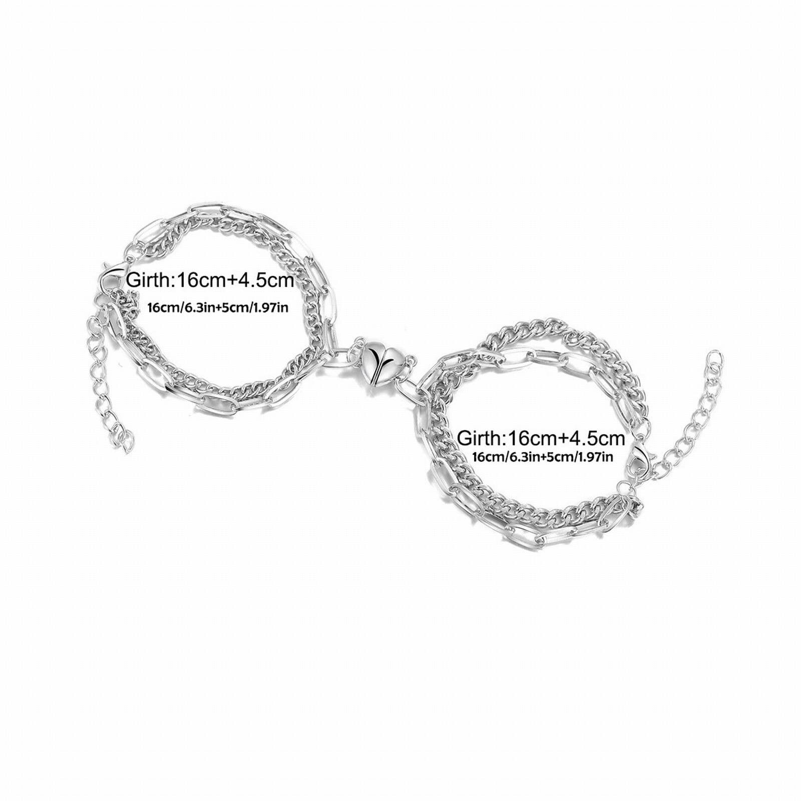 couple bracelet Magically magnet heart With Stainless Steel Love & You  Broken Heart With Arrow Romantic