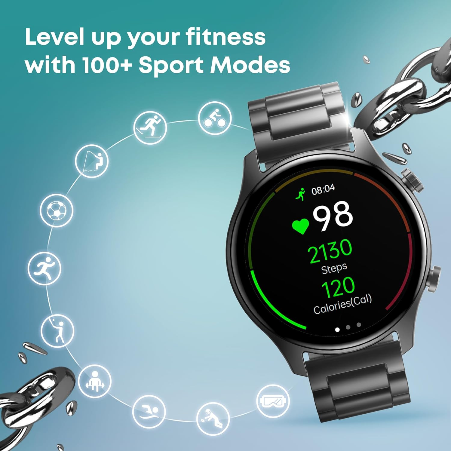 Fastrack Astor FR2 Pro Smart Watch 143 AMOLED Display 466  466 Pixel Resolution SingleSync BT Calling AI Voice Assistant 100 Sports Modes and Smartwatch Faces IP68 Rose Gold