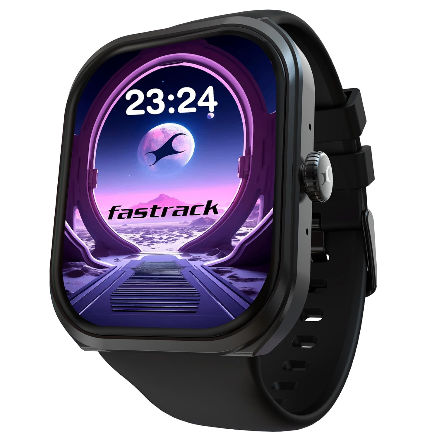 Fastrack Limitless FS2 Smart Watch 201 UltraVU Display Functional Crown SingleSync BT Calling 110 Sports Modes 200 Smartwatch Faces Upto 7 Day Battery AI Voice Assistant Black