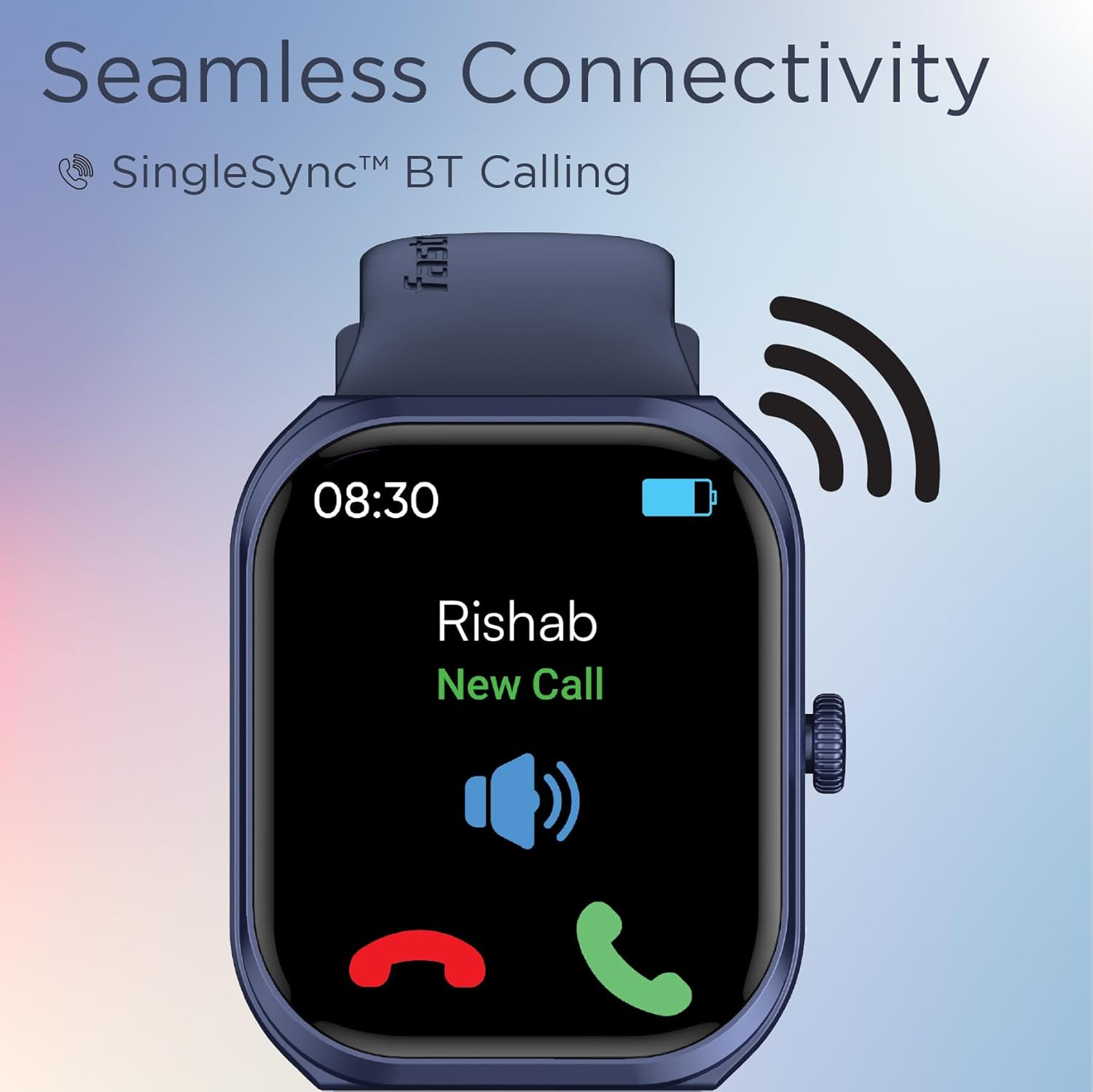 Fastrack Limitless FS2 Smart Watch 201 UltraVU Display Functional Crown SingleSync BT Calling 110 Sports Modes 200 Smartwatch Faces Upto 7 Day Battery AI Voice Assistant Black