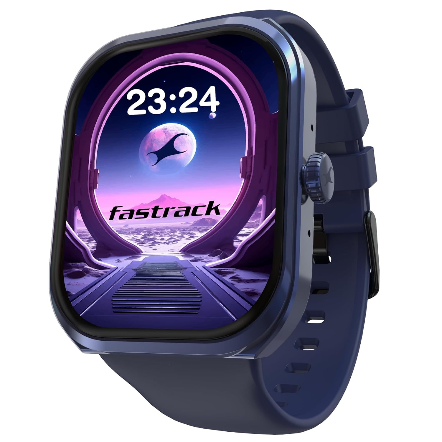 Fastrack Limitless FS2 Smart Watch 201 UltraVU Display Functional Crown SingleSync BT Calling 110 Sports Modes 200 Smartwatch Faces Upto 7 Day Battery AI Voice Assistant Blue