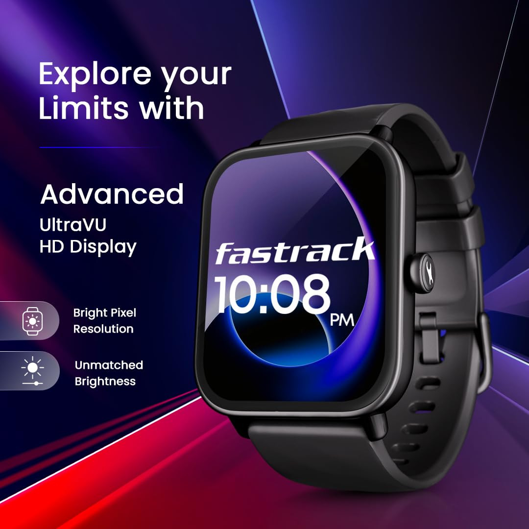 Fastrack Limitless Glide Smart Watch Advanced UltraVU HD Display SingleSync BT Calling Advance Chipset 85 Sports Modes  Smartwatch Faces AI Voice Assistant 24  7 Health Suite IP67 Beige